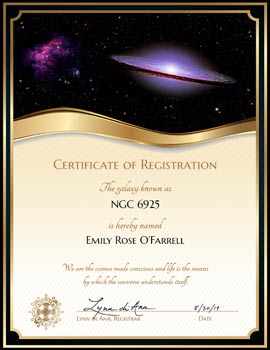 name a galaxy certificate